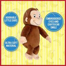 KIDS PREFERRED Curious Gee Monkey Stuffed Animal Plush Toys Soft Cutest Cuddle Plushie Gifts For Baby And Toddler Boys And Girls 8 Inches - as pic - View 3