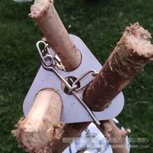 1pc Stainless Steel Outdoor Tripod Stand, Adjustable Pot Hanger For Camping, Bonfire, BBQ - White - View 3