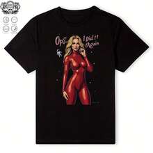 Oops I Did It Again T-Shirt Vintage  T-Shirt Vintage Style Britney Spear An Artist Singer  Y2k Apparel - Black - View 1