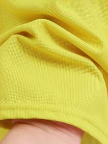 2 pezzi / set Outfit estivo per bambini, maglietta a maniche corte e pantaloncini per bambini e bambine, tuta casual sportiva gialla per bambini piccoli e neonati - Giallo - Visualizzare 6