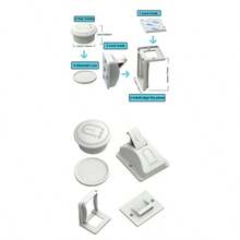 5件套多功能家用（4套锁+1套钥匙）带安装配件隐形锁抽屉柜冰箱门锁磁力锁