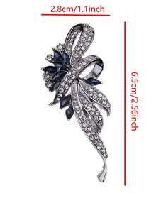 1 件个性化紫色水晶胸针，优雅服装配饰别针，适合女士秋冬学校万圣节珠宝服装配饰包饰办公室配饰 - 彩色 - 查看 4