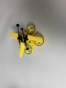 1 pieza Dron volador con sensor de infrarrojos y control remoto, material resistente a los choques, sensor de gestos, luz LED, juguete de avión de control remoto, regalo para niños y niñas (con o sin control remoto, posibles pequeñas variaciones de tamaño debido a la medición manual, accesorios de color aleatorio)