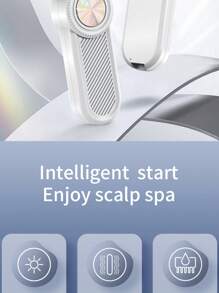 Hair Growth Comb With Hair Treatment Applicator, Rolling Ball, Red And Blue Light Electric Massager And Developer