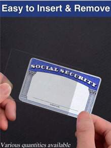 Medicare Schutzhüllen aus klarem PVC, wasserdicht, für medizinische Karten/Sozialversicherungskarten - Klare Vinylplastik-Abdeckungen für Versicherungs- und Sozialversicherungskarten, Metro- und Führerscheinkarten oder Karten, Kartenetui, Kartenetui, Visitenkartenhalter, Kreditkartenhalter, Ausweishalter, Kartenetui für Frauen, für Männer, Kartenetui