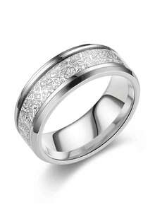 1钛钢戒指图案网红金/银/女单戒，适合日常佩戴和赠送朋友