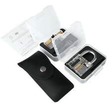 Jogold 15pcs Transparent Practice Padlock Set Beginner Skill Training Unlock Tool Kit - Black - View 4