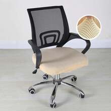 Fundas de asiento de LICRA para silla de oficina, funda para silla de ordenador, protector de sillón, funda de asiento, funda elástica para silla de oficina - Beige - Ver 20
