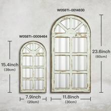 Putuo Decor 2pcs Home Acrylic Mirrors Farmhouse Style Wooden Painting Decoration, 2D Flat Wall Art Decor Wall Mirror Acrylic Mirror For Home Living Room Bedroom Office Studio Coffee Shop Restaurant, Gift