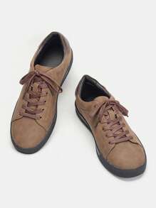 Mocasines clásicos y retro para hombres, con suela de goma, cómodos zapatos deportivos planos para uso diario y desplazamientos estudiantiles