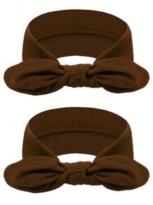 2 pièces/4 pièces Serre-têtes larges noirs en forme de nœud pour femmes, bandeaux anti-dérapants pour yoga/entraînement, accessoires capillaires en fibre de polyester, bandeau turban, tour de tête absorbant la sueur