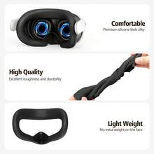 VR Accessories For Meta Quest 3, 5 In 1 Silicone Protective Case Set For Quest 3,Controller Grip Cover,VR Shell Cover,Face Cover - Multicolor - View 7