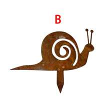 1pc Natural Rusted Countryside Metal Snail Garden Decor, Vintage Style, Outdoor Lawn Decoration, Sturdy Metal Structure, Perfect For Yard Decoration.