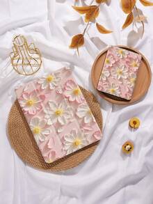 粉色油画纹理花卉保护壳 适用于 iPad Air4/5 10.9 英寸、iPad 7/8/9/10.2 英寸、iPad 第 10 代，兼容 Kindle Paperwhite 第 12 代 2024、Kindle（第 11 代）2022 年发布，保护壳具有自动睡眠/唤醒功能，皮套多种款式可选