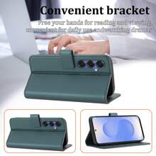 1pc Compatible With IPhone Flip Wallet Case, Faux Leather Minimalist Fashion Phone Protective Cover, Series