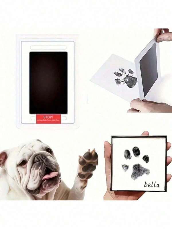 Pet Paw Print Stamp Inkpad, Waterless Ink Pads For Kids, Babies, And Pet Keepsake Prints Without Contact With Ink