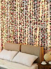 5 Stücke 250cm künstliche Rosenranke DIY Gartenmaterial Ranke Hochzeitsdekoration, Außenbereich Gartendekoration, Innenhof Dekoration, Flur Balkon, Heim Dekoration, Schlafzimmer Wohnzimmer Dekoration, Tisch Wand Dekoration, Geburtstags Hintergrund Dekoration, Geburtstags Geschenk Dekoration, Abschluss Geschenk Dekoration