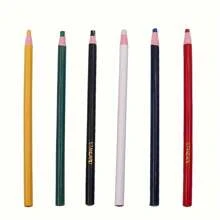 6pcs Fabric Chalk Markers - Pre-Sharpened, Water Soluble Tailor's Chalk Pens For Sewing, Fashion Design & Pattern Drafting, Multi-Color Fabric Marking Tools For Textile, Garment & Crafts - White, Red, Black, Beige