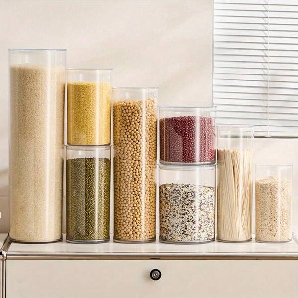 Transparent Acrylic Sealed Jar, Coffee Bean Storage Jar, Grains Jar, Snacks Jar, Dry Goods Storage Jar, Anti Drop