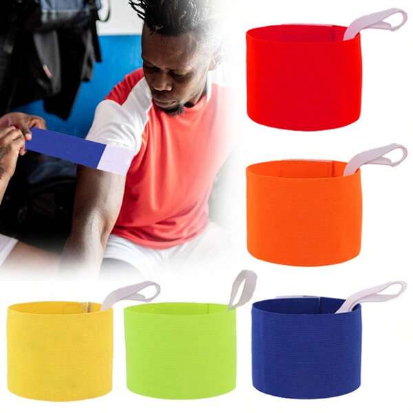 1pc Blank Football/Soccer Captain Armband With Hook And Loop Design, Non-Slip For Adult Training Match