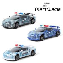 Auto giocattolo della polizia con luci e suoni elettrici per bambini, auto elettrica della polizia a rotazione con suoni, giocattolo musicale per bambini piccoli/bambine (batterie non incluse), torna a scuola