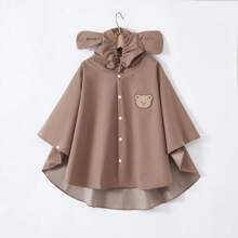 1pc Rain Poncho Kids,Toddler Poncho With Hood,Waterpoof Rain Jacket Coat,3D Cartoon Children Rainwear For Girl Boy