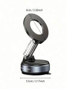 1pc N52 Super Strong Magnetic Phone Holder, Multi-Functional 360° Rotatable Foldable Magnetic Phone Stand, Suitable For Car, Business Trip, Travel Photography, Yoga, Home Streaming, Desk, Airplane, Cruise, Compatible With All Phones, Includes Magnetic Ring, Magnetic Pad, And Instructions (Multiple Models And Colors Available)