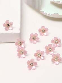 10 pièces Pinces à cheveux fleuries faites à la main, Élégantes pinces à cheveux de mariée, Pinces couronne de fleurs pour chignon de princesse, Accessoires de mariage, Mini pinces tresses, Décorations capillaires gracieuses, Pinces à griffes, Pinces pour cheveux, Barrettes, Pinces à cheveux