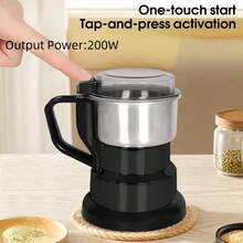 Mini Electric Grinder, Household 300ml Ultra-Fine Food Grinder, Coffee Grinder, Spice And Pepper Grinder, Grain Grinder,UK Plug(Black,Silver) - View 4