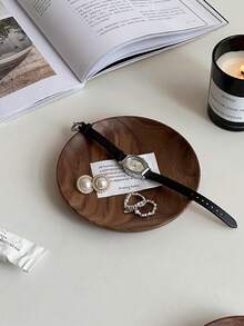 2个/1个 11.81*7.09英寸 复古木质不对称椭圆形托盘，适用于家居装饰、珠宝展示、化妆品收纳和摄影道具。是馈赠亲朋好友的完美礼物。非常适合情人节、圣诞节、新年和各种节日。 - 彩色 - 查看 9