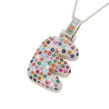 1pc A-Z Bubble Letter Fashion Gold Necklace, Suitable For Men And Women Everyday Wear