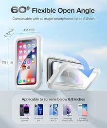 LC-Dolida Shower Phone Holder Waterproof Gift For Men Women Universal Phone Stand Case Bathroom Wall Mount For IPhone 16 15 14 13 12 Pro Max XS XR