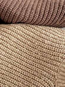 1pc Boys/Toddlers/Infants Khaki Solid Color Sweater, Children Casual Comfortable Knitted Pullover Long Sleeve, Suitable For Autumn/Winter