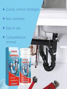 150g Heavy Duty Drain Cleaner: Easy To Use, Quickly And Effectively Unclogs Kitchen, Bathroom And Drain Blockages, Upgraded Packaging, Random Delivery Of New And Old Versions