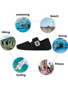 Leisfit Lightweight And Breathable Outdoor Water Shoes, Quick Drying Barefoot Anti Slip River Tracing Shoes - Suitable For Men And Women's Summer Beach Walks/Swimming Pools/Outdoor Activities - Black - View 6