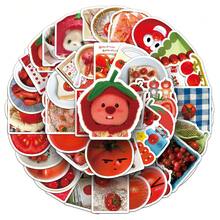 50 件蔬菜贴纸 可爱贴纸 番茄贴纸 红色贴纸 卡哇伊贴纸 水果贴纸 卡通贴纸 蔬菜贴纸 乙烯基防水贴纸 适用于水瓶、水壶、吉他、行李箱、手机、手机壳、笔记本电脑、滑板、礼物 - 彩色 - 查看 3