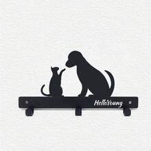 Hello Young 1个金属墙钩 - 猫爪造型，多功能悬挂式收纳架，可挂放外套、钥匙、腰带、毛巾、包包 - 宠物爱好者家居装饰点缀，适用于客厅、卧室、玄关、走廊和杂物间 - 光滑黑色饰面，提升现代室内空间的收纳度、质感和格调；非常适合小空间、宿舍、公寓和日常使用；是春季焕新和日常使用的理想礼物，也是宠物爱好者和家居改造项目的完美之选 - 黑色 - 查看 7