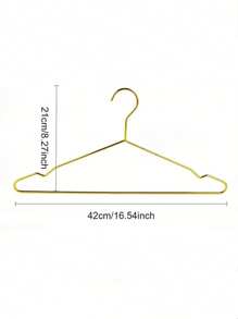 10pcs Sturdy Metal Hangers With Wide Arc Design And Non-Slip Grooves - Extra Wide & Thick, Suitable For Suits, Closets, Delicate Clothing - Space-Saving Wardrobe, Suitable For Dry Cleaners - Professional Grade Closet Storage Supplies