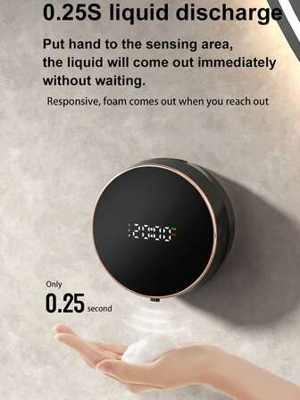 1pc,Automatic Soap Dispenser Touchless Auto Hands Free Lotion Wall Mount Liquid Dish Soap Dispenser Electric Plastic Modern Smart Rechargeable Hand Soap Dispenser For Bathroom Kitchen