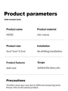 5pcs/10pcs ABS Non-Drilling Hooks, Strong Adhesive Bathrobe And Towel Hooks, Wall Key Hangers, Bathroom And Kitchen Accessory Racks, Coat Hangers, Anti-Rust Shower Door Hangers, Strong Nail-Free Small Hooks, Organizer