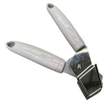 Premium Garlic Press Tool - Manual Crusher With Ergonomic Handle - Sleek White Design For Effortless Garlic Mincing