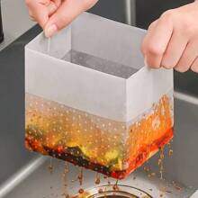 30/60/90pcs Garbage Bags, Sturdy & Disposable Multi-Functional Kitchen Drain Bags, Made Of PE Material, Food Waste Collection Bags, Filter Dirty Water, Collect Residue
