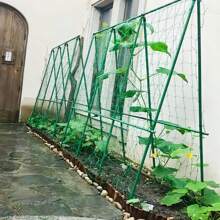 10 piezas Soporte de jardín estable y fácil de montar, marco de valla reforzado para pepinos, jaula para plantas de tomates, utilizado para plantas trepadoras y hortalizas de jardín.