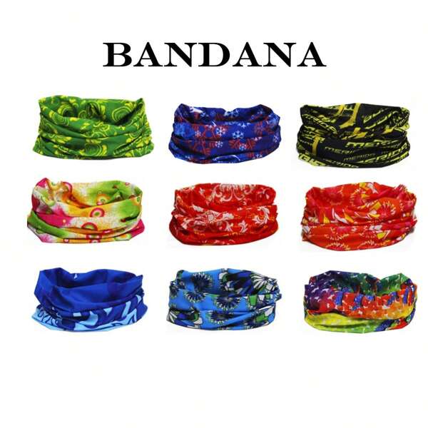 1pc The Cycling Headscarf Can Be Worn On The Head, Around The Wrist, Or Used As A Face Covering. It Is A Versatile And Fashionable Headscarf With Multiple Functions And Practicality.