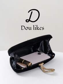 1 geantă de mână de lux din catifea, în formă de cutie, pentru petrecere, cu paiete, potrivită pentru banchet, bal, ținute formale, geantă crossbody pentru petrecere formală, geantă de petrecere, perfectă pentru petrecere, nuntă, bal, gală/banchet, accesoriu ideal pentru rochia de bal a femeilor, ținută de bal, rochie cu paiete, rochie strălucitoare, rochie elegantă a femeilor.