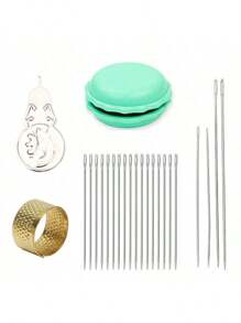 Needle Extractor & Sharpener,Sewing Combination Set Colorful Macaron Style - Wipe Needle Fabric Embroidery DIY Sewing Tool Bead Needle Magnet Box Perfect For DIY Sewing, Embroidery, With Handy Magnetic Storage Function