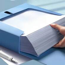 1pc Solid A4 Buckle Information Book, Solid Color Folder, Waterproof And Stain-Proof, Very , Highly Attractive Interleaving File Bag, 20 Pages/30 Pages/40 Pages/60 Pages/80 Pages/100 Pages, Multiple Specifications To Choose Back-School Season/Graduation Season Gifts, Suitable For School, Family, Office, Stationery Storage And Sorting, Good Helper For Teacher Supplies,Back To School,School Supplies