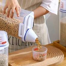 1.5/2kgKitchen Boxes & Jars Food Storage Bucket Portable Moistureproof Storage Tank With Scale Cup Food Bucket Kitchen Organizer