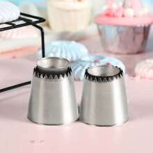 1 Pc Large Piping Tips Set - Grade Stainless Steel Big Piping Nozzles Kit For Pastry Cupcakes Cakes Decorating Supplies Baking Set - Silver - View 4