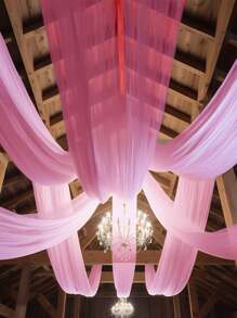 1 buc. Material textil transparent roz deschis, romantic, 8 metri, pentru draperie, fir lung de tifon, culoare solidă, pentru fundal de petrecere, multifuncțional, pentru arcadă de nuntă, decor pentru petrecere de ziua de naștere, material textil roz pal pentru arcadă, decorațiuni interioare, fundal pentru cameră, petrecere de nuntă, decor pentru ceremonie, față de masă din tifon, alergător de masă, decorațiuni scenă, recuzită fotografie, fir de tifon de culoare solidă